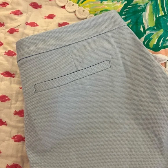 Lilly Pulitzer Addie Blue Stretch Shorts Ruffle Pocket - Picture 5 of 5